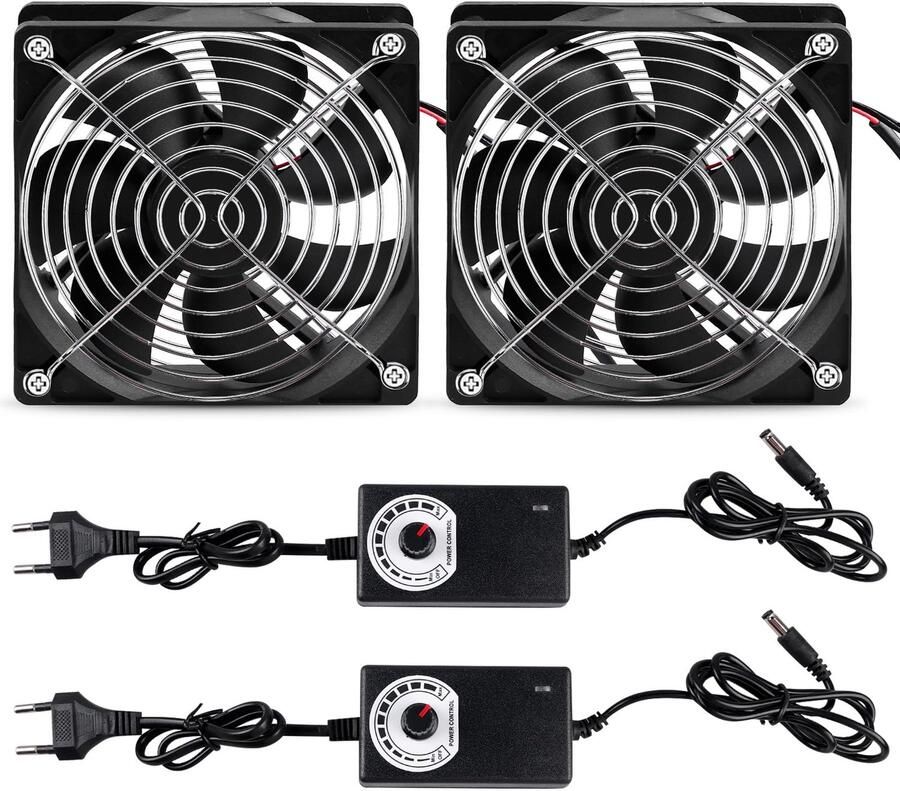 Mini-afvoerventilator 120 mm DC12 V mini-afvoerventilator 2750 rpm axiale ventilator 12 V instelbare snelheid stroomvoorziening ventilator voor tuintent grill doe-het-zelf