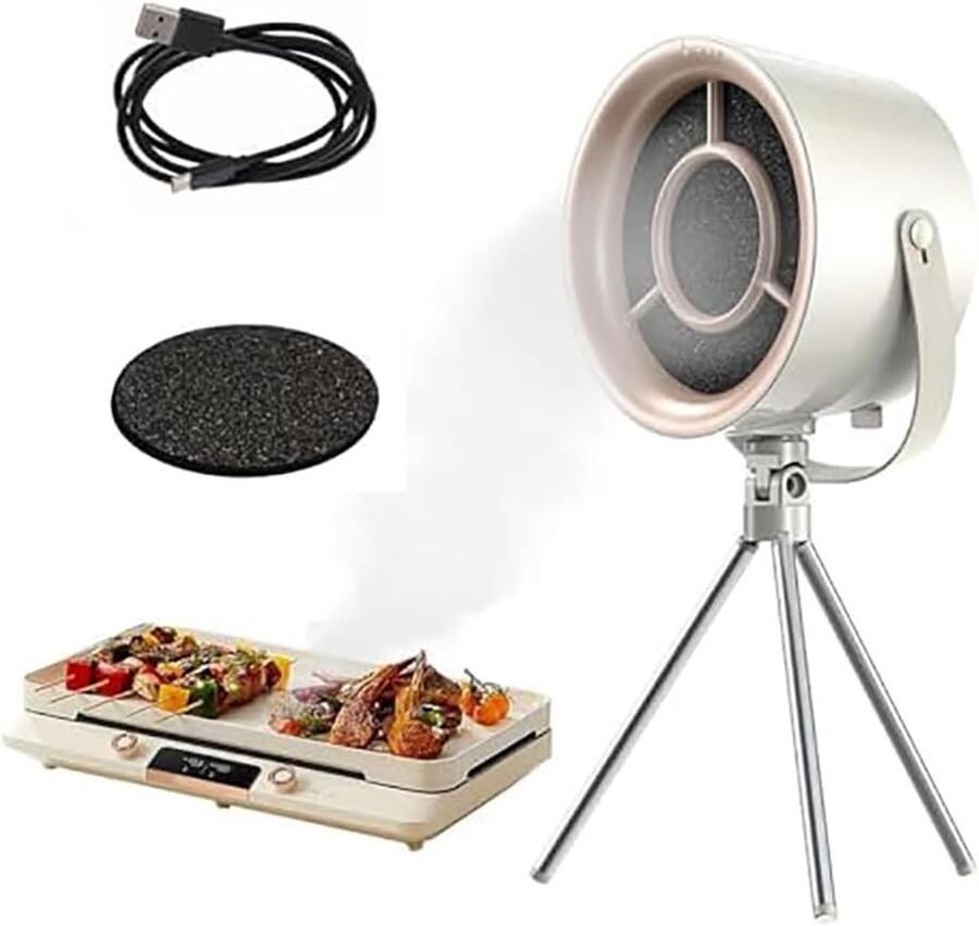 Mini Afzuigkap Draagbare Ventilator Frisse Lucht 3 Snelheden 16.5x7.1x4.3 inch Wit