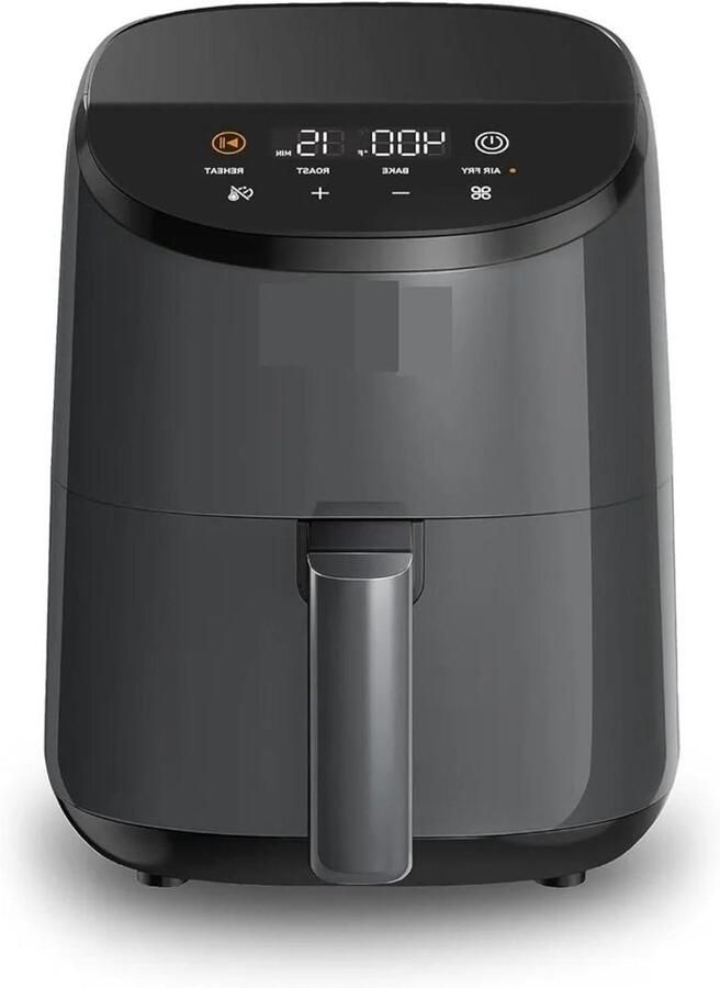 Mini Airfryer Oven Heteluchtfriteuse Compact Gezond Koken Ruimtebesparend Ontwerp 2.1 Liter Grijs