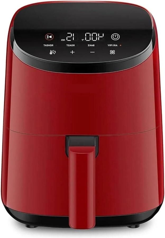 Mini Airfryer Oven Kleine Frituurpan Gezond Koken Ruimtebesparend Ontwerp 2.1 Liter Rood