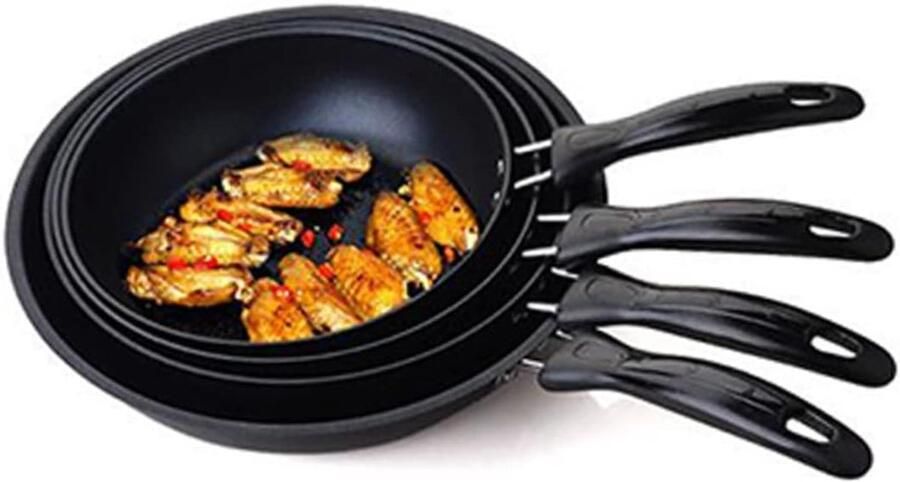 Mini Antiaanbakpan Koekenpan Omeletpan Maaltijd Voor Één Vaatwasserbestendig 16 cm Zwart - Foto 1