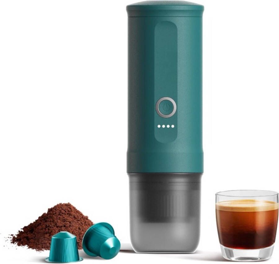 Mini Automatic Espressomachine Koffiemachine Draagbare Handmatige Espresso Machine met 3-4 min. Zelfopwarming 20 bar 80ml voor Kantoor Fietsen Hiking ‎7 x 7 x 23 cm Wintertaling