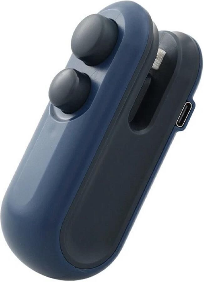 Mini automatische warmteverzegelingsmachine oplaadbare machine voor het sealen van snackzakjes blauw