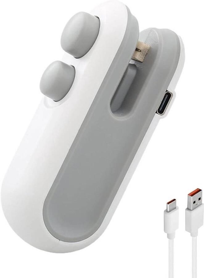 Mini automatische warmteverzegelingsmachine oplaadbare machine voor het sealen van snackzakjes wit