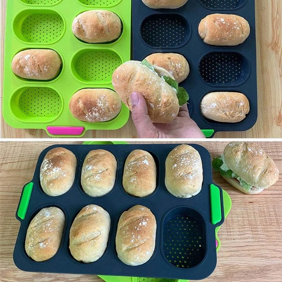 Mini Bakplaat Brood Koekjesmal Bakken Thuis Gaten voor Gelijkmatige Warmte 34 x 24 x 3 cm