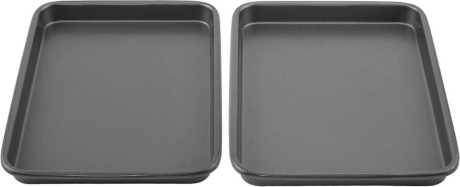Mini Bakplaten Broodrooster Oven Vellen Bakken Thuis Set van 2 9x6 Inch Grijs