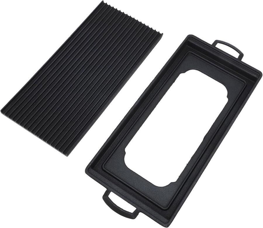 Mini Barbecue Grill Compacte Grill Buiten Koken Gelijkmatige Warmte 38x18 cm Zwart