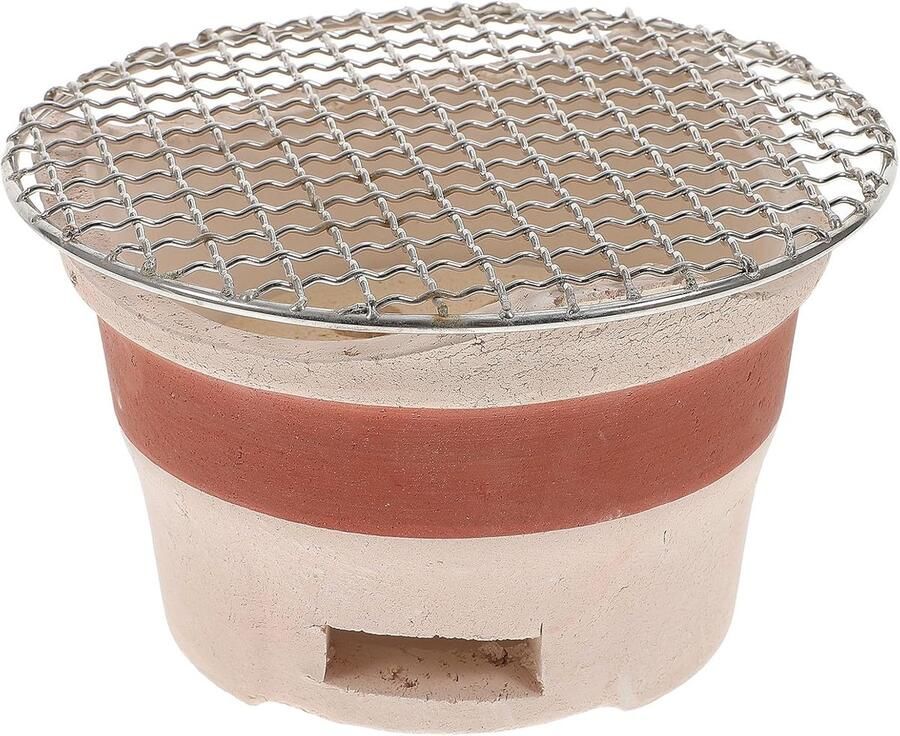 Mini Barbecue Grill Draagbare Kookplaat Buiten Koken Hittebestendig Ijzer 18.5 x 18.5 x 12 cm