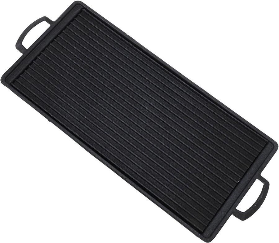 Mini BBQ Grill Compacte Barbecue Buiten Koken Snelle Gelijkmatige Verwarming 38x18cm Zwart