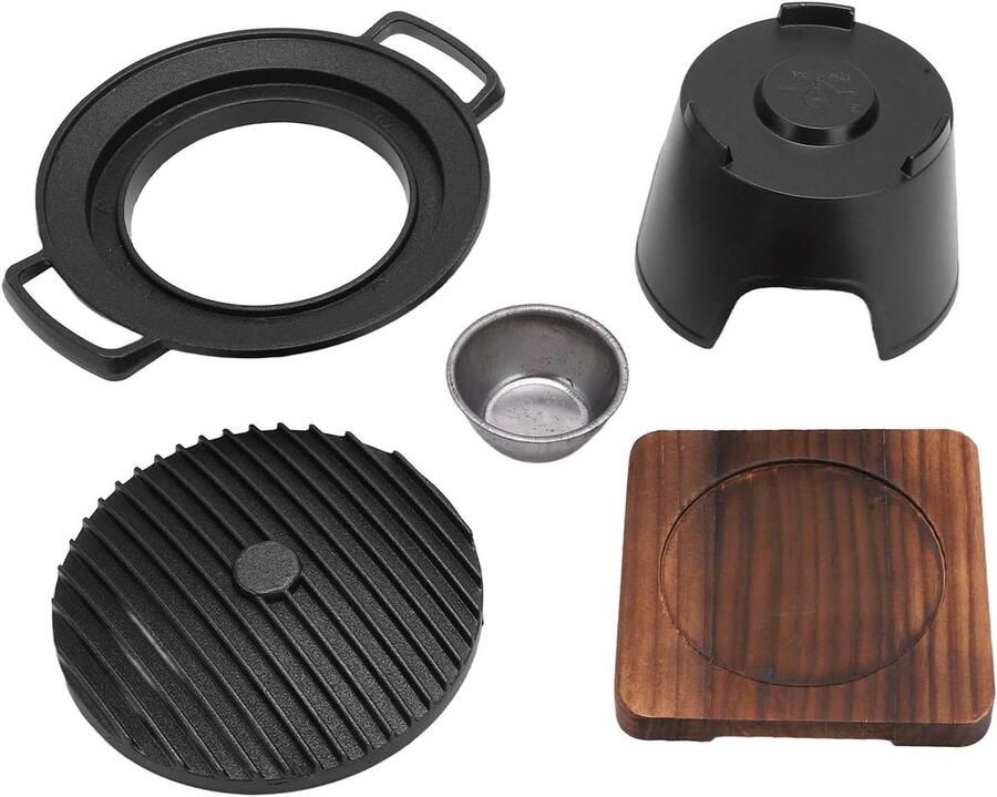 Mini BBQ Grill Draagbare Tafelgrill Buiten Koken Compact Ontwerp 20x20x15 cm Zwart