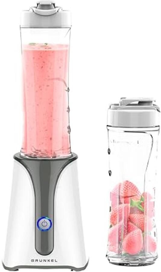 Mini blender 350 W voor smoothies en sauzen met 750 ml kan en 2 draagbare flessen