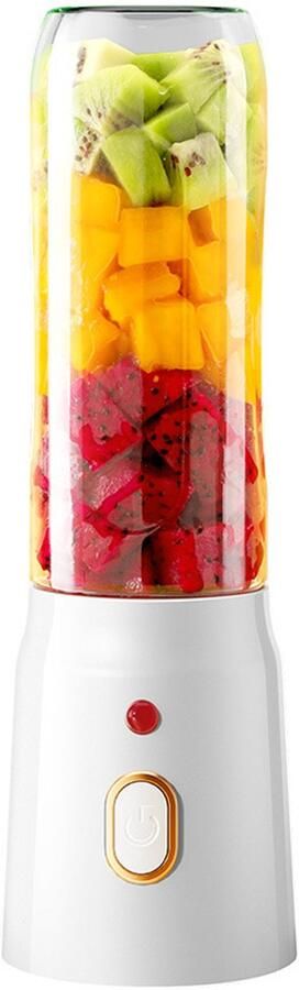 Mini Blender Fruit- en Groentepers 450ml 40W Snel en Gemakkelijk 10 RVS Bekerbladen USB Oplaadbaar Sap Beker Fles Reis Draagbaar