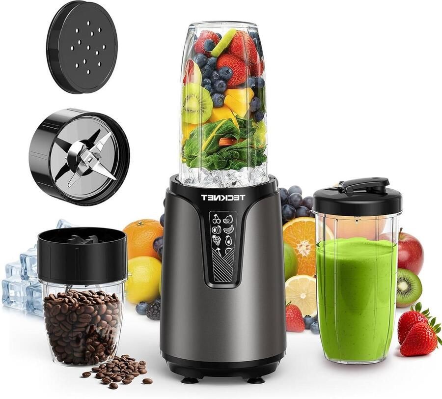 Mini Blender Persoonlijke Blender Gezonde Smoothies Compact Ontwerp 400 ml Zwart