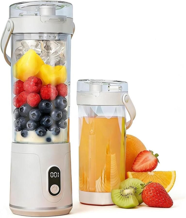 Mini Blender Persoonlijke Blender Smoothies Maken Compact Ontwerp 250 ml Wit