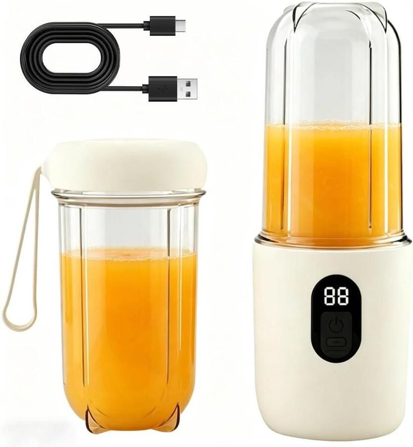 Mini Blender Persoonlijke Mixer Gezonde Smoothies Maken Draagbaar Ontwerp 300 ml Capaciteit Zwart