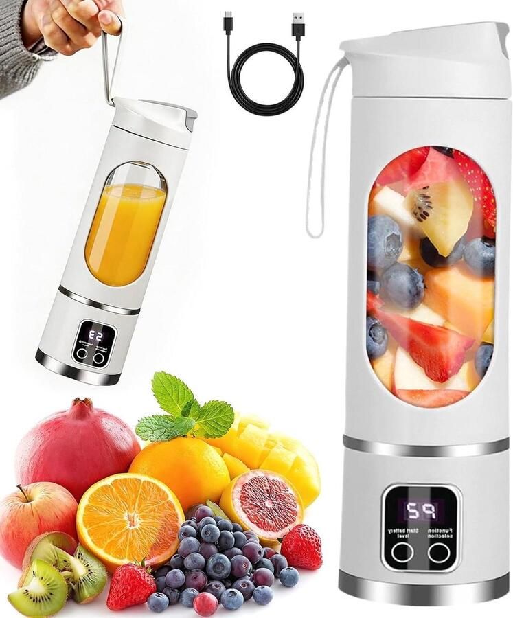 Mini Blender Persoonlijke Mixer Smoothies Maken Draagbaar Ontwerp 300 ml Zwart