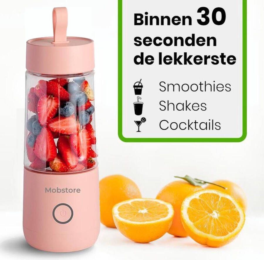 Mini Blender Smoothie Maker Compact Blender Draagbare Blender Oplaadbare mini Blender Portable Blender Draagbare mini Blender Lichtgewicht Vitamer 4 Bladen Fruit Juicer Fruit Blender blenders keukenmachines