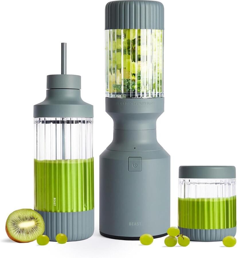 Krachtige Blender Smoothie Maker Gezonde Dranken Maken Inclusief 3 To-Go Bekers 785 ml Mist