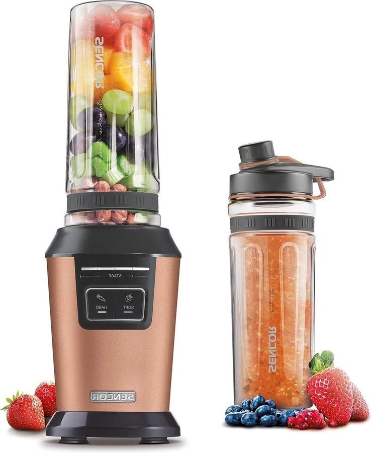 Mini Blender Smoothie Maker Gezonde Drankjes Maken BPA-vrij Tritan Flessen 06 Liter Goud