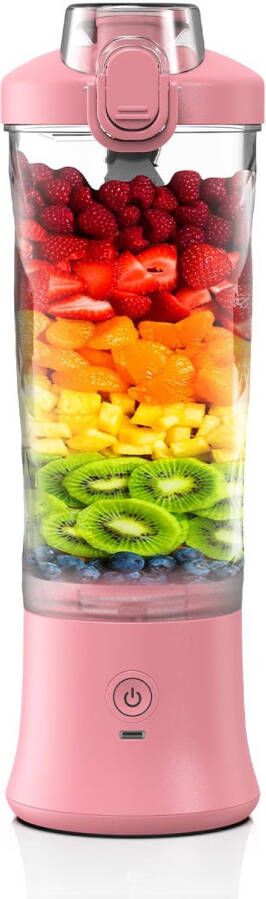 Mini Blender to go Smoothie Maker Draagbare Blender Oplaadbare mini Blender Portable Blender Lichtgewicht Blender draadloos Blender Blenders Blender smoothie Roze