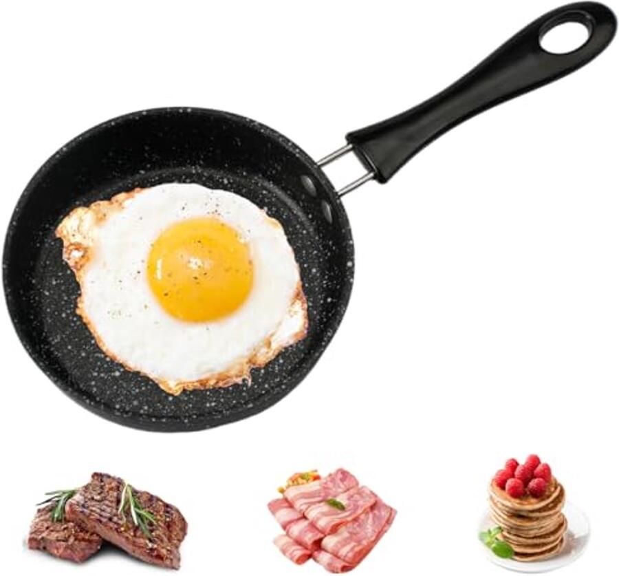 Mini-braadpan 12 cm Hoge kwaliteit anti-aanbak pan voor eieren spek en meer