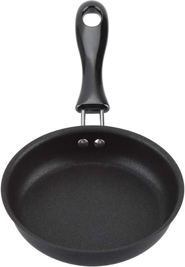 Mini Braadpan Antiaanbaklaag Ijzer Zwart 12 cm Eierkoker voor Gezinnen