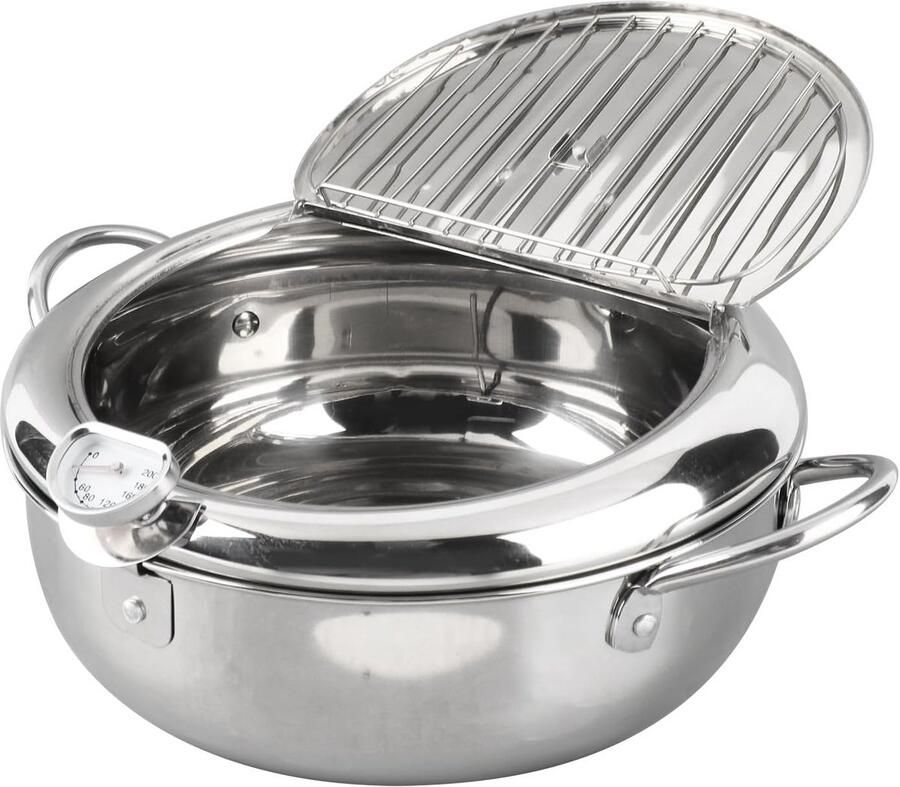 Mini braadpan Japanse stijl roestvrijstaal met thermometer geschikt voor inductie en gas