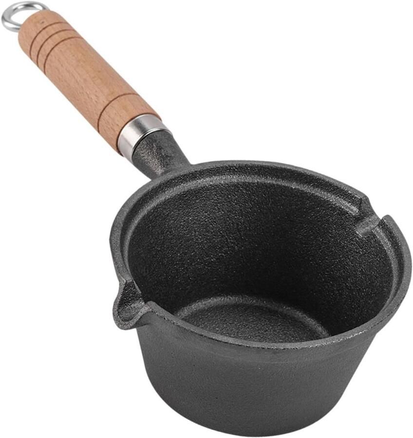 Mini Braadpan Kleine Koekenpan Ontbijt Bereiden Gietijzeren Warmteverdeling 12 cm Diameter Zwart