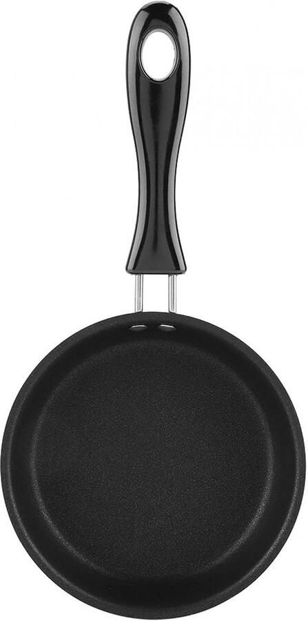 Mini Braadpan Kleine Koekenpan Ontbijt Maken Antiaanbaklaag 12 cm Diameter Zwart