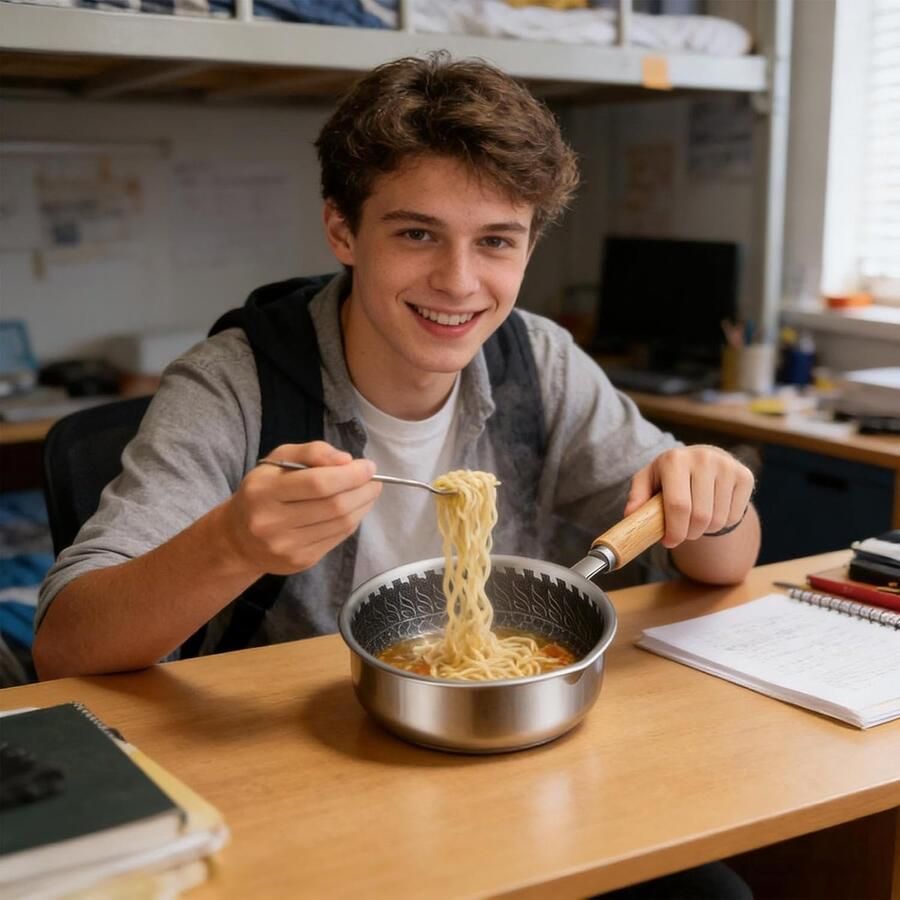 Mini Braadpan Melkpan Sauspan Ontbijt Maken Efficiënte Watercontrole 14 cm Breed Zilverkleurig