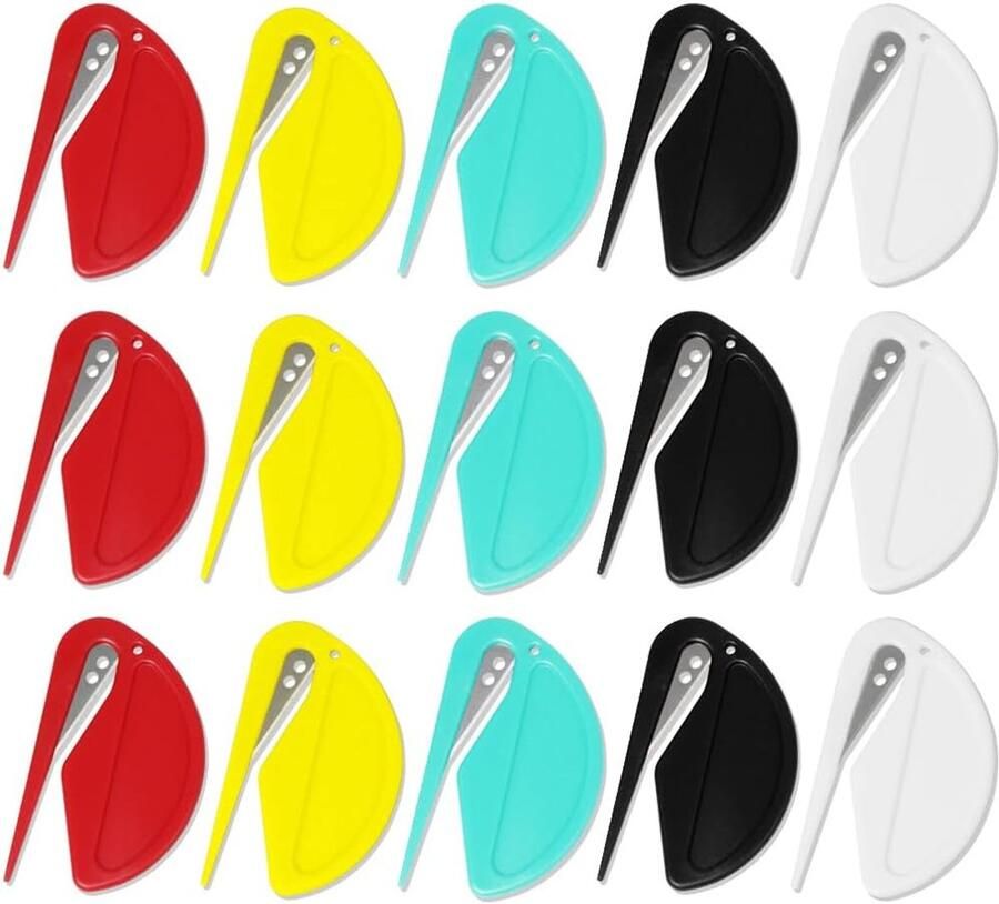 Mini Briefopener Set van 15 Efficiënte folie mes met scherpe randen Voor brieven en pakketten SnelShoppen
