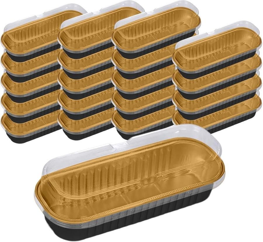 Mini-broodbakvormen aluminiumfolie rechthoekige vormpjes