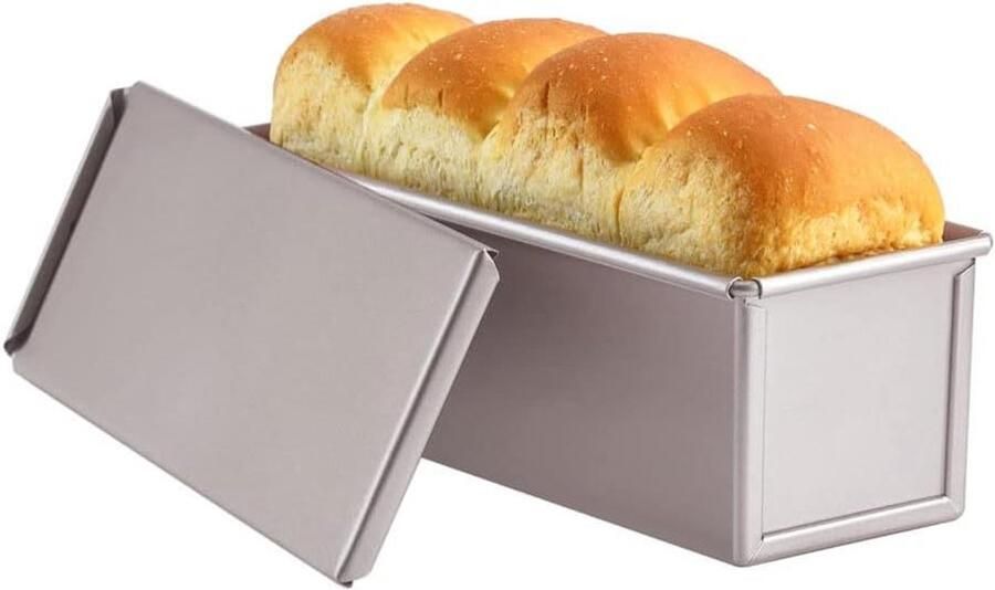 Mini Broodpan Toast Doos Brood Bakken Antiaanbaklaag 2.8 x 8.1 x 2.8 Champagne Goud