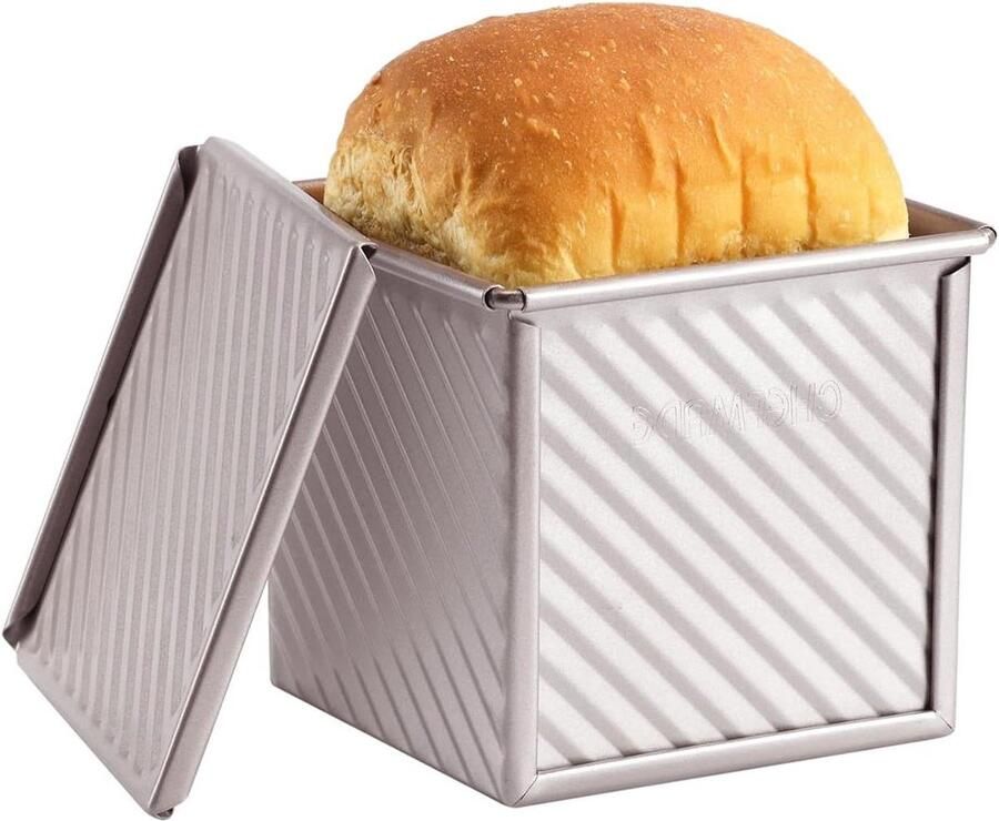 Mini Broodpan Toast Doos Oven Bakken Antiaanbaklaag 0.55 Lb Capaciteit Champagne Goud