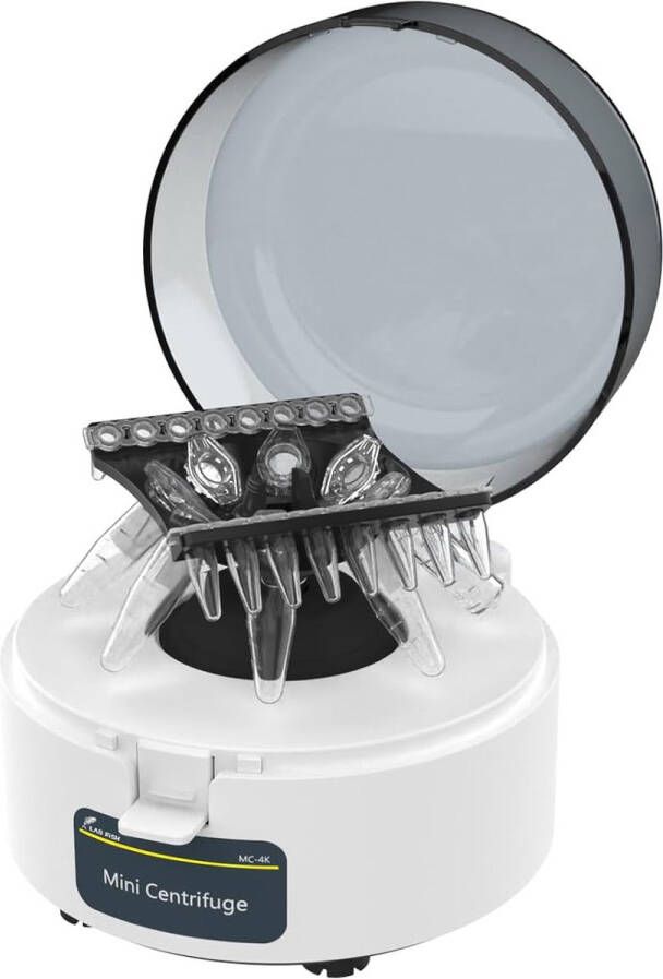 Mini-centrifuge 4000 tpm met 2-in-1 rotor voor laboratoriumtoepassingen
