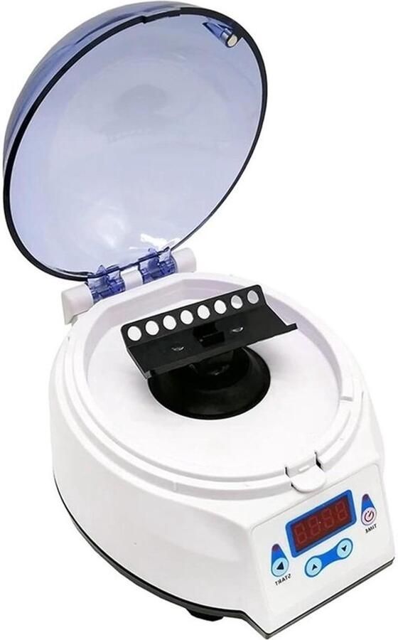 Mini Centrifuge Kleine Separator Laboratorium Werk Digitale Tijdinstelling 8 Buisjes Grijs