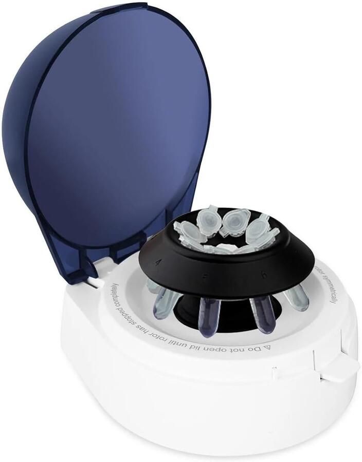 Mini Centrifuge Laboratorium Apparaat Monsters Scheiden Stille Werking 7000 Tpm Grijs