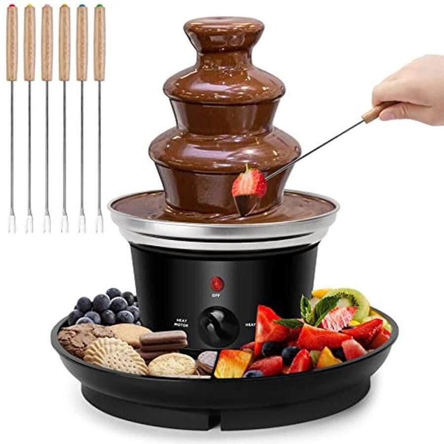 Mini Chocoladefontein Met 3 Niveaus Elektrische Smeltmachine voor Fondue en Sauzen