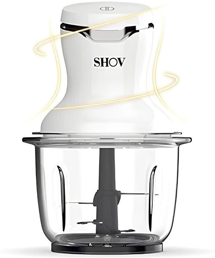 Mini Chopper met één handbediening 700 ml glazen container groentehakker elektrische mixer multifunctionele en universele hakselaar voor groenten fruit noten en vlees