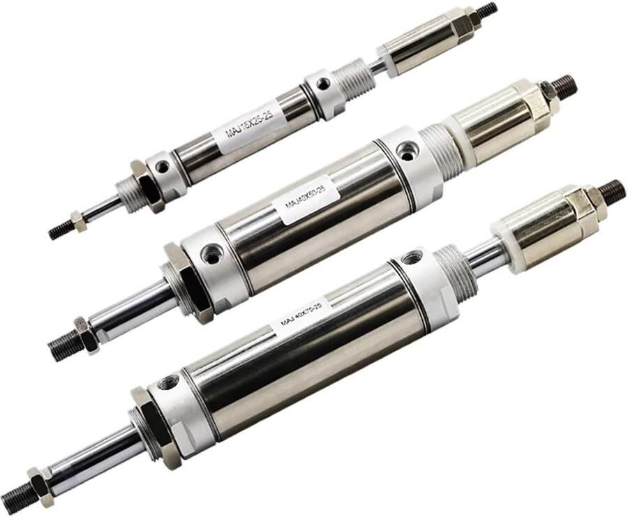 Mini Cilinder Zuiger Gereedschap Industriële Automatisering Dubbel Effect 16-40 mm Aluminium