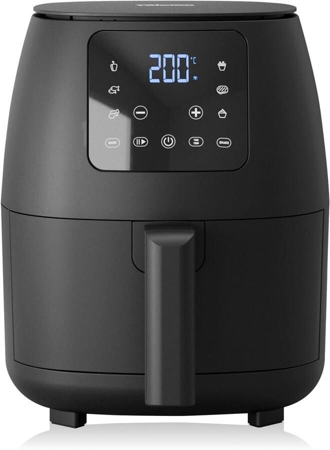 Mini Digitale Heteluchtfriteuse Olievrij 6 kookprogramma's Antiaanbaklaag Verstelbare thermostaat 2L 1500W