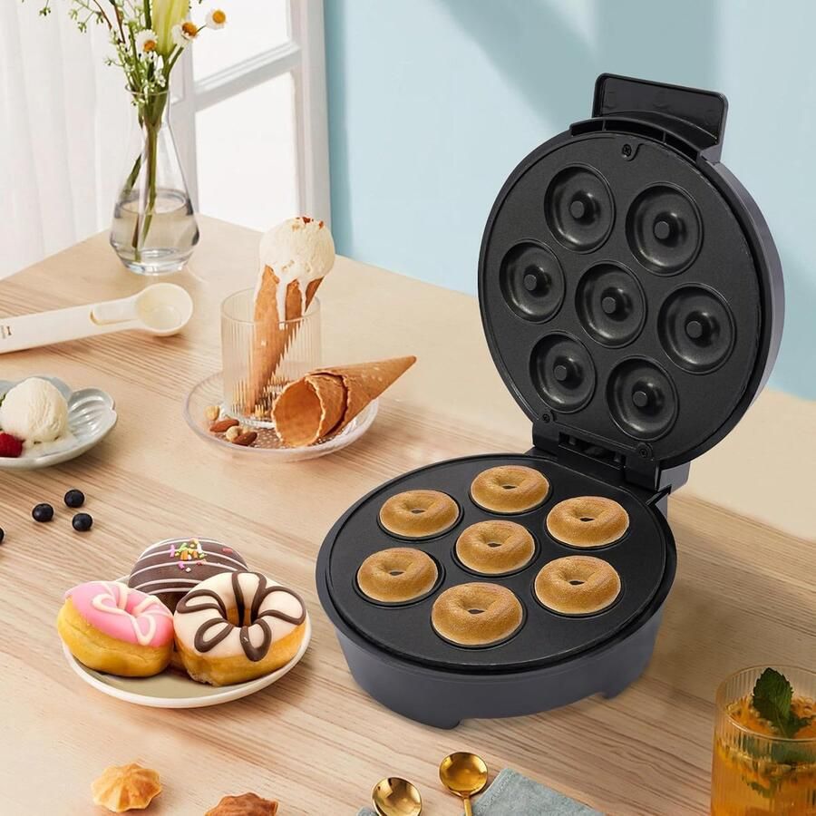 Mini Donut Maker Donuts Bakken Snel Desserts Maken Non-stick Coating 20 x 20 x 25 cm