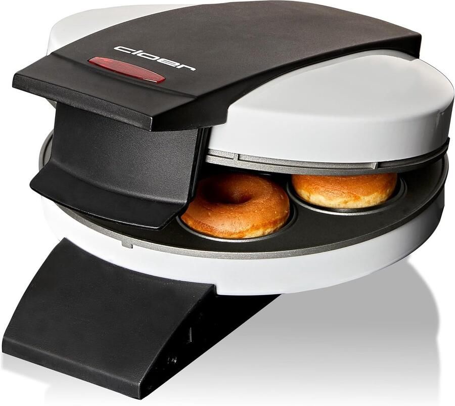 Mini Donut Maker Kleine Donuts Bakken Thuis Bakken Antiaanbaklaag en Kabelopslag 6 Donuts Tegelijk Wit