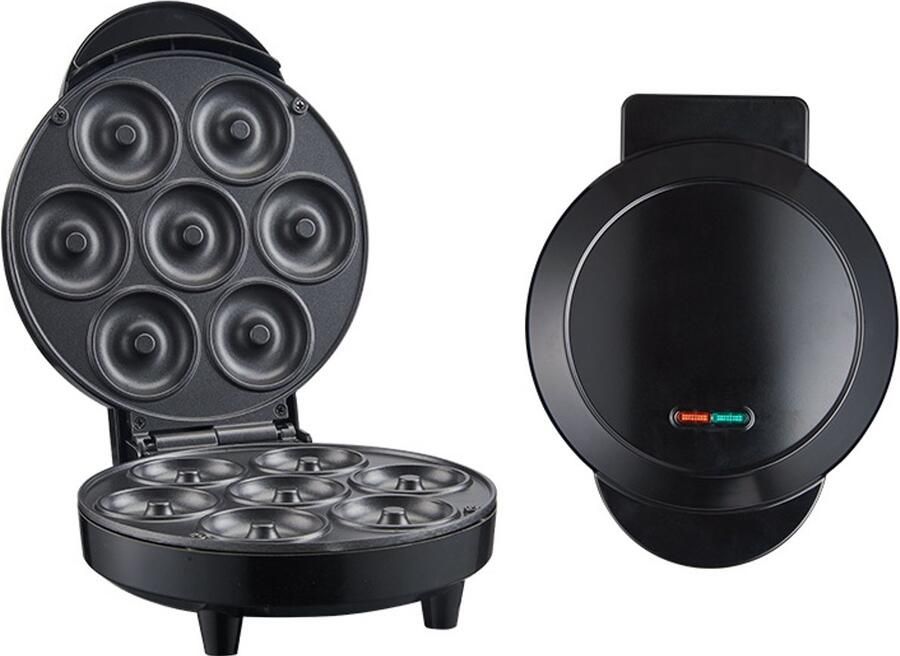 Mini-donut wafel- en cakemaker bakmachine voor thuis met 7 vakjes ideaal voor ontbijt snacks desserts en meer