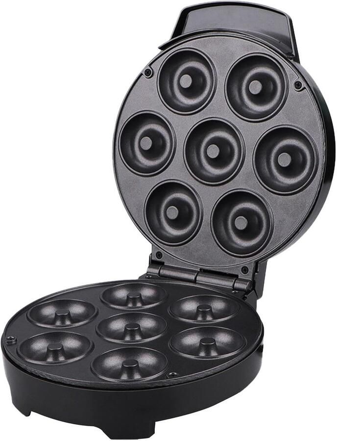 Mini Donutmaker Donutmachine Bakplaat Thuis Bakken Antiaanbaklaag 10.6 x 22.7 x 10.6 cm Zwart