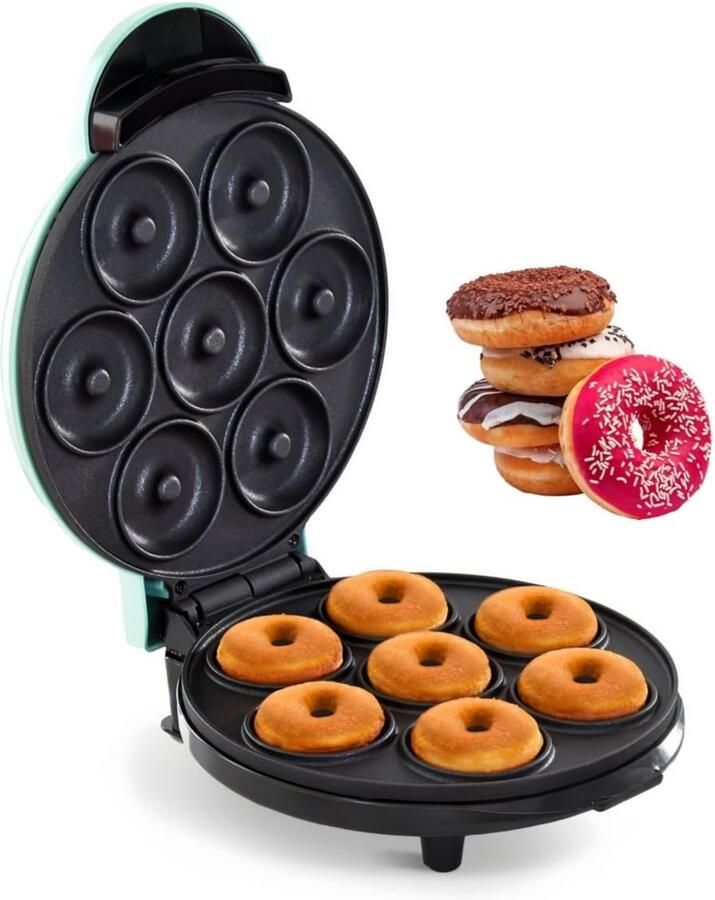 Mini-donutmaker Geschikt voor 7 gaten en antiaanbaklaag groen