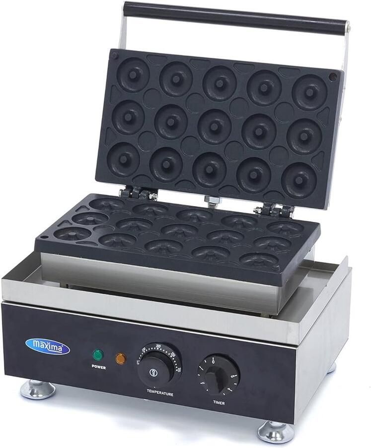 Mini Donutmaker Kleine Donuts Bakken Snel Snacks Maken 15 Donuts Tegelijk Ø 5 cm Roestvrij Staal