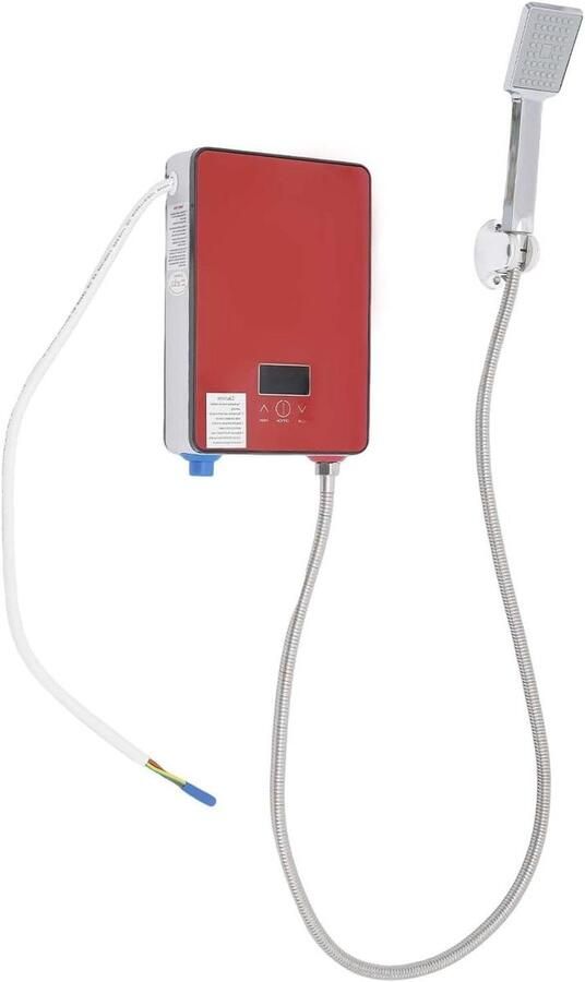 Mini doorstroomboiler Elektrische boiler Douchen keuken Snel warm water 6500 W Rood