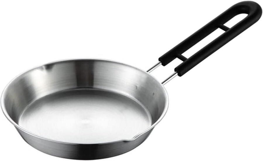 Mini Ei Koekenpan Omelet Pan Pannenkoekenpan Ontbijt Maken Anti-aanbaklaag 11.89 cm Zilver