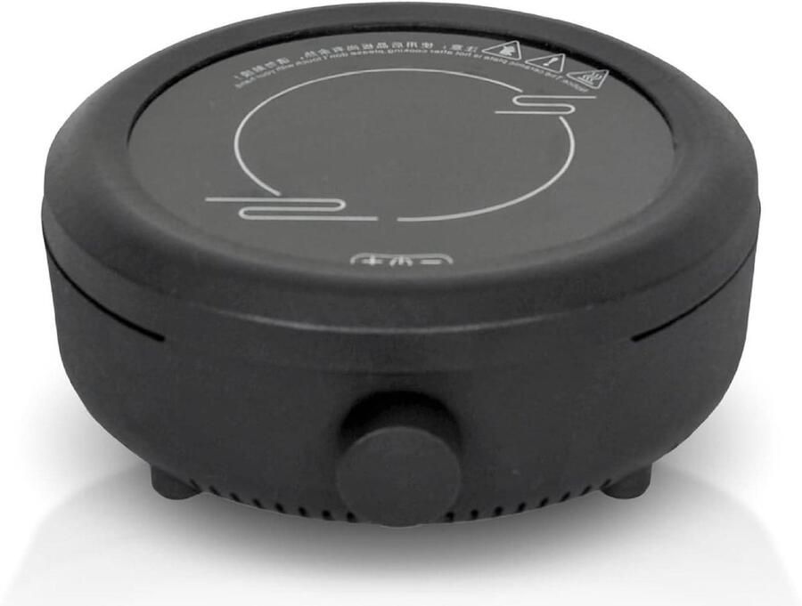 Mini Elektrisch Kookplaatje Draagbare Tafelkoker Water Koken Thee Veilig Waterdicht Paneel 183mm x 68mm Zwart